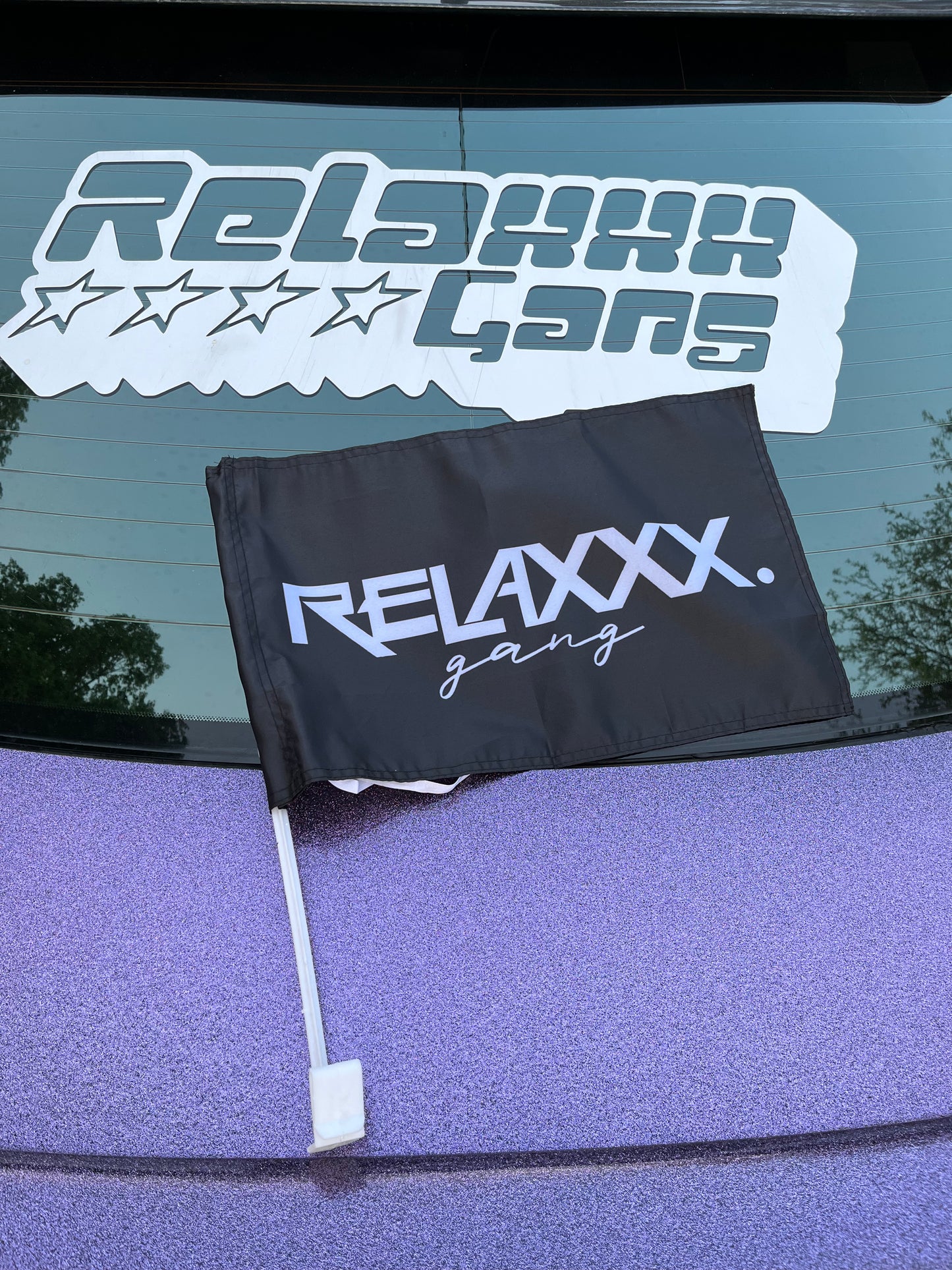 Relaxxx Car Window Flags Black